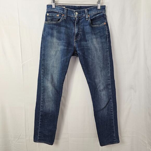 Levis 512 Big E Jeans Sz 29x26 Med Wash Gray Slim Fit Tapered Leg Stretch Denim - Picture 1 of 13